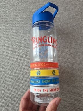 Ringling Bros. Colorful Promotional Water Bottle - Blue Cap